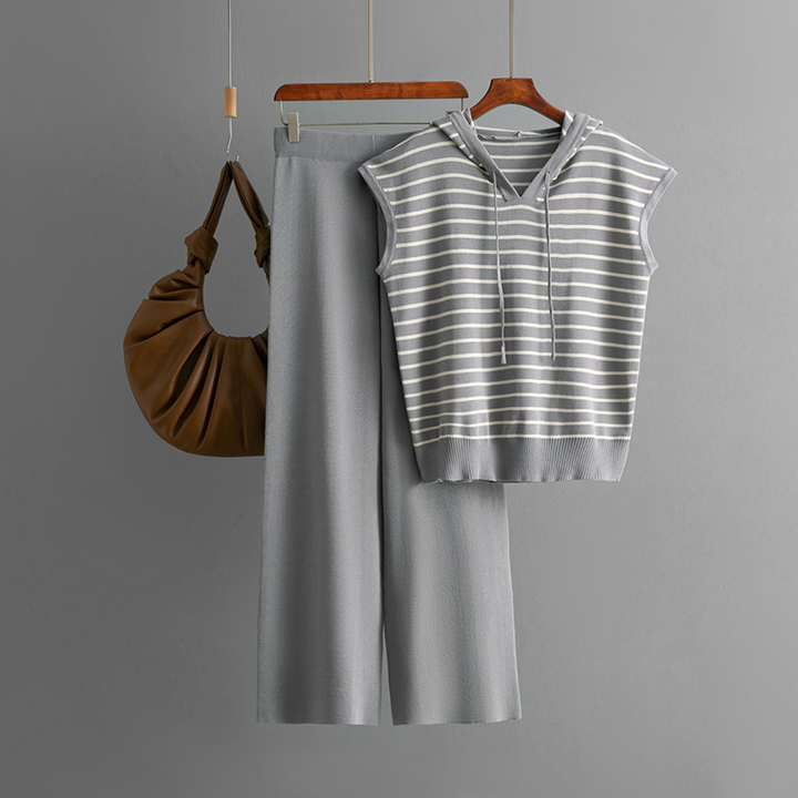 Chic Knit Set for Effortless Style Gray