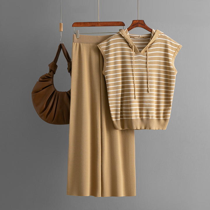 Chic Knit Set for Effortless Style Brown
