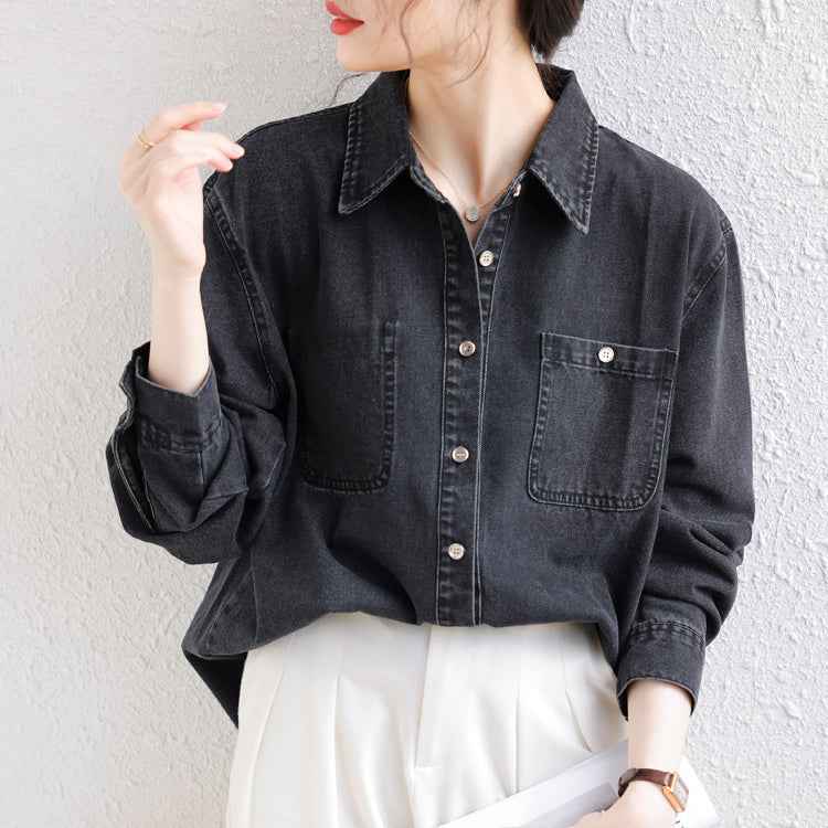 Women's Everyday Denim Shirt Black