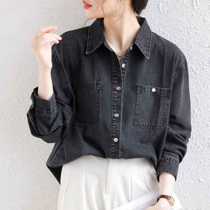 Women's Everyday Denim Shirt Black