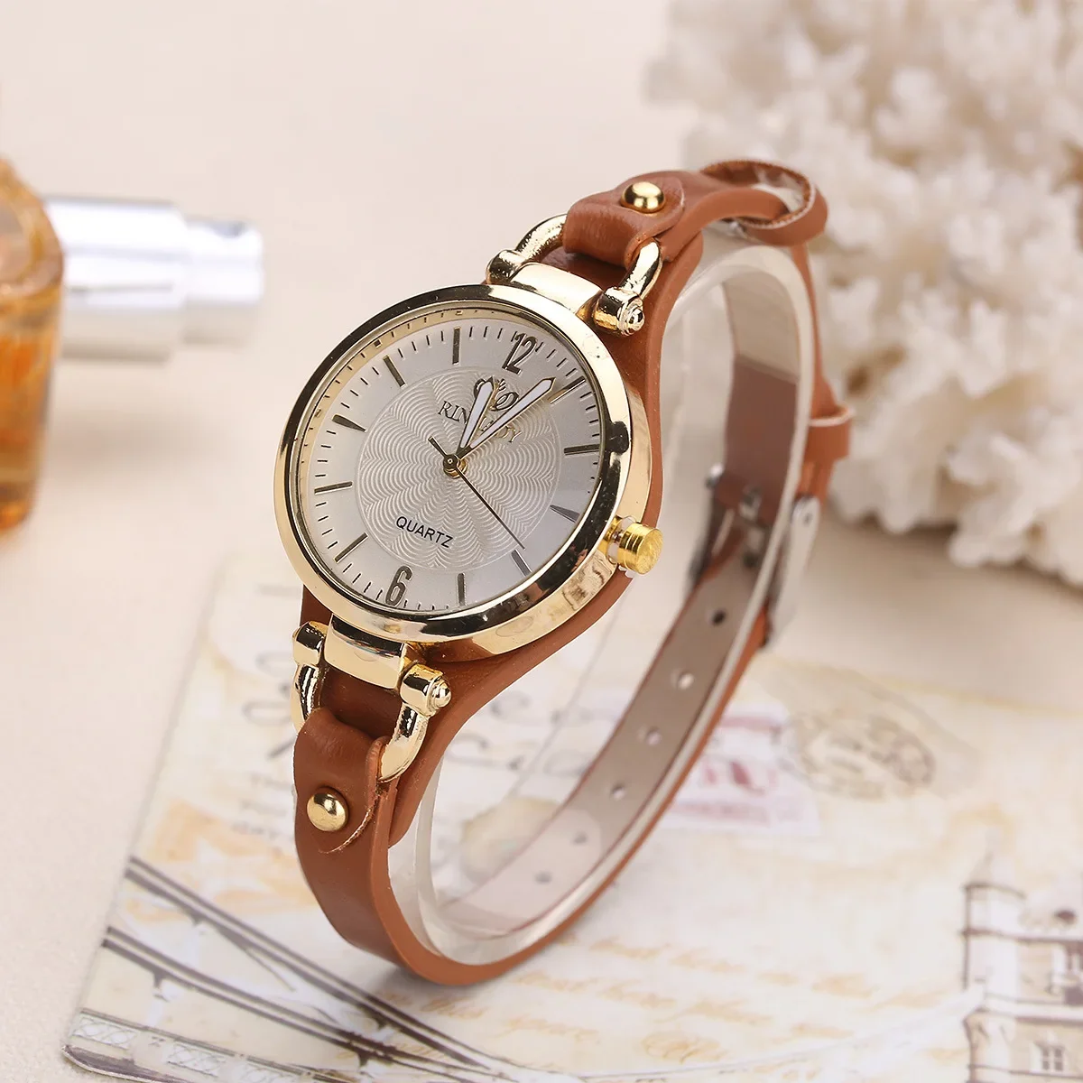 Classic Leather Timepiece for Timeless Style Brown