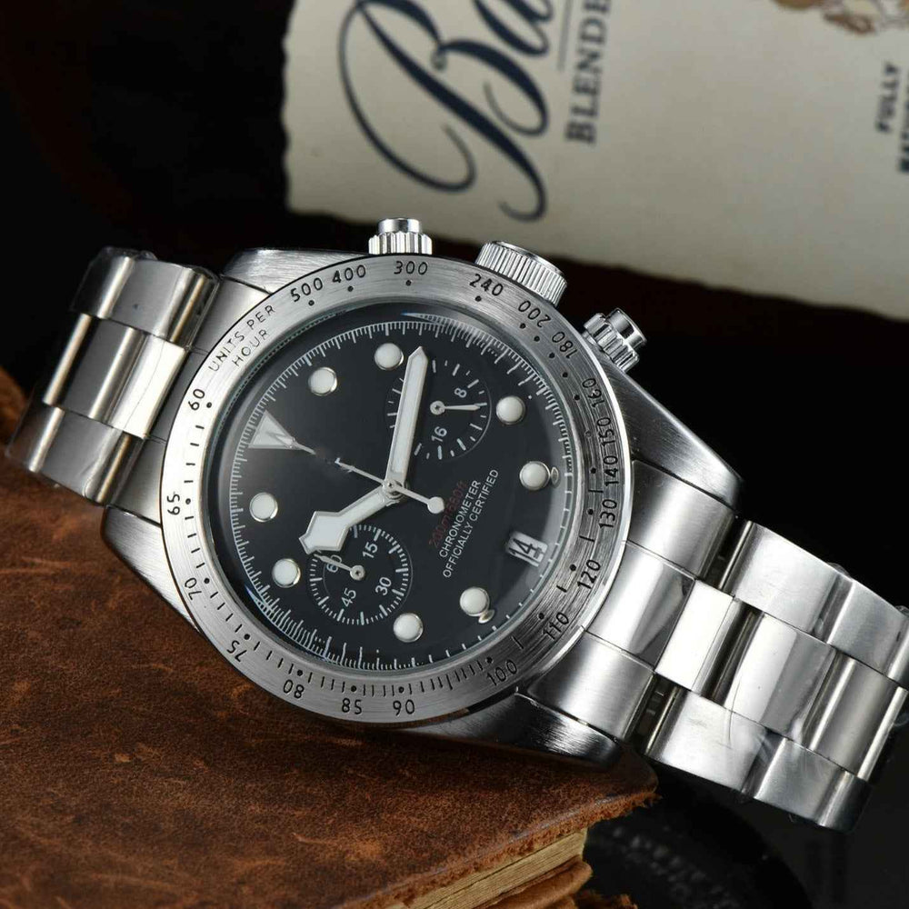 Stylish Chronograph Watch for Men Silver