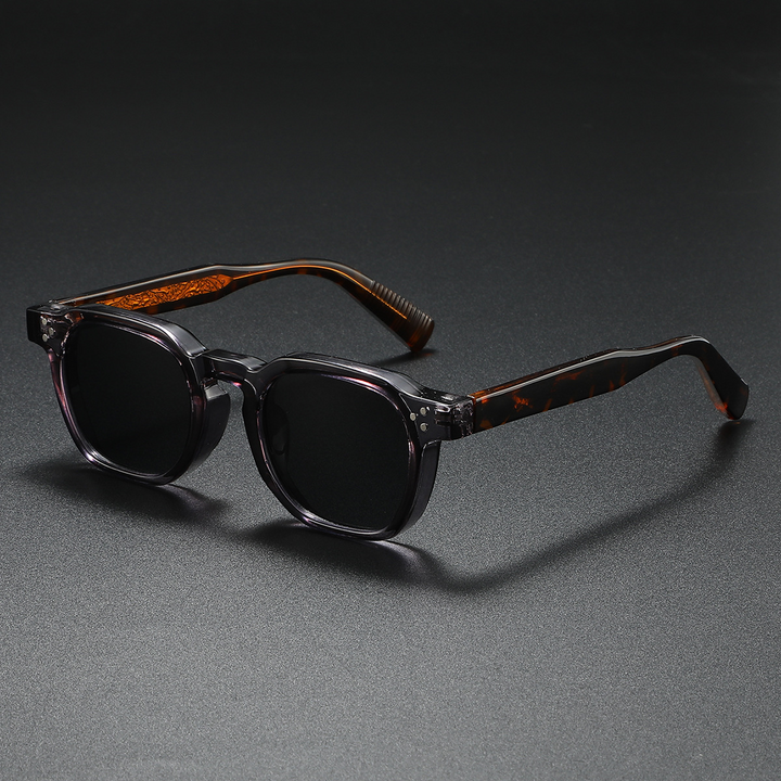 Vintage-Inspired Retro Sunglasses Gray Brown