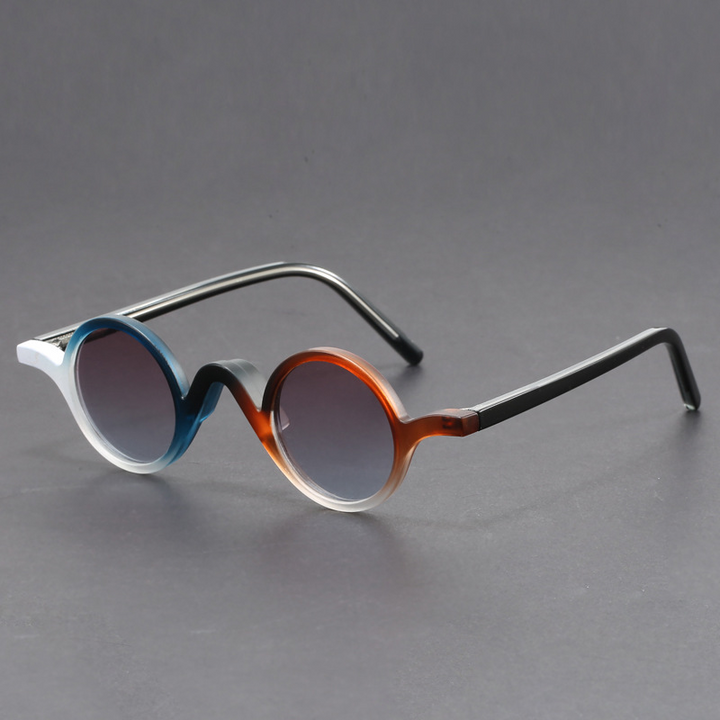 Vintage-Inspired Retro Sunglasses Blue-Red