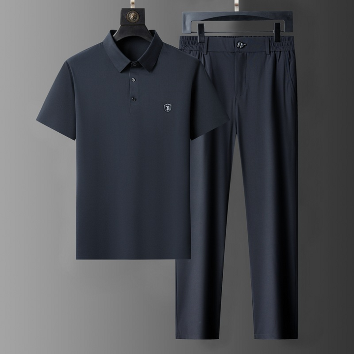 Racing-Inspired Polo Set Navy