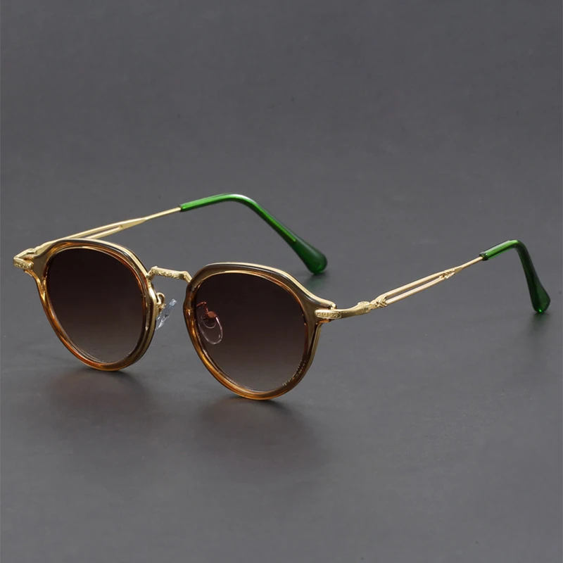 Vintage-Inspired Retro Sunglasses Tea-Green