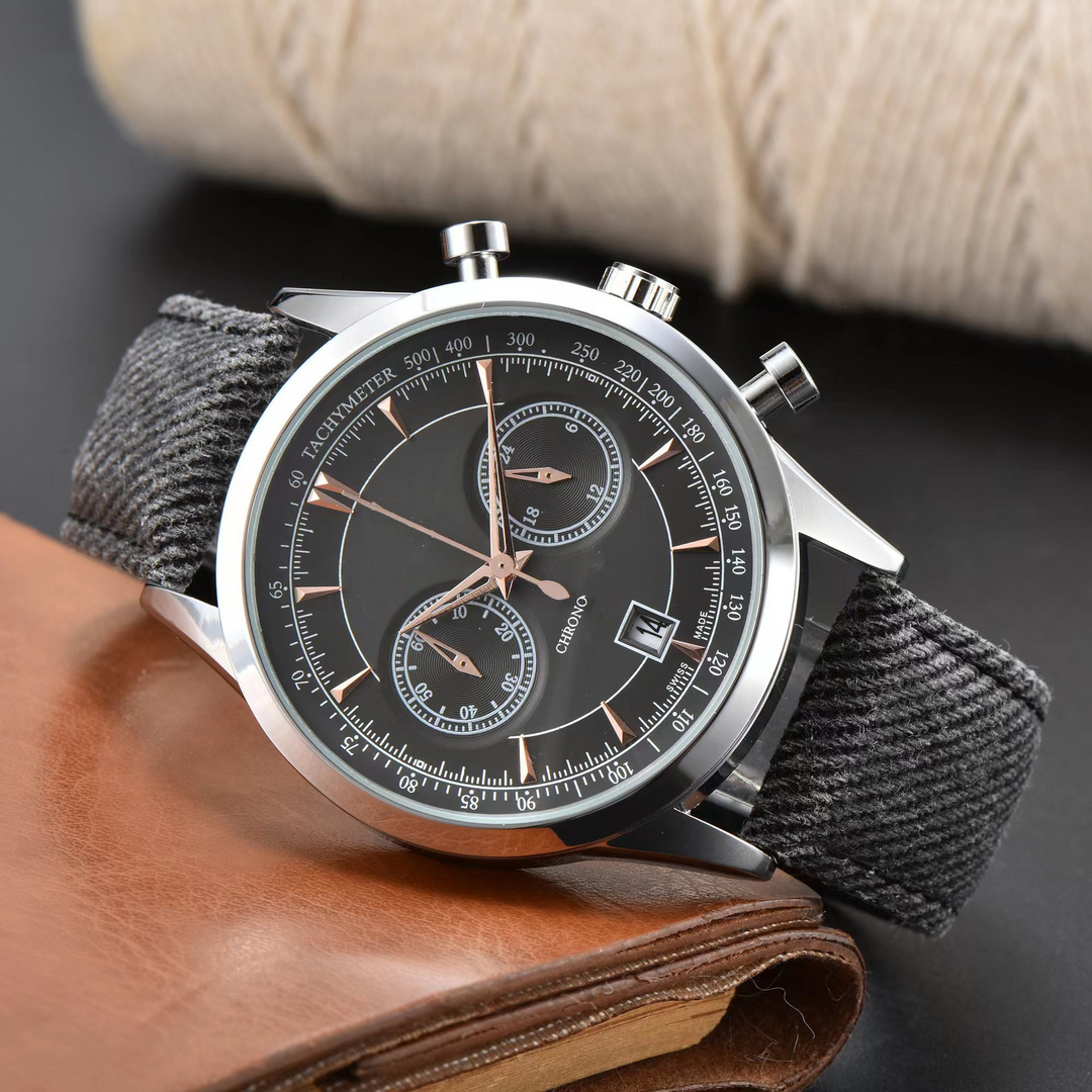 Chrono Style Watch for Men Black