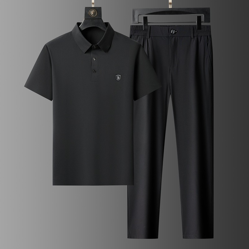 Racing-Inspired Polo Set Black