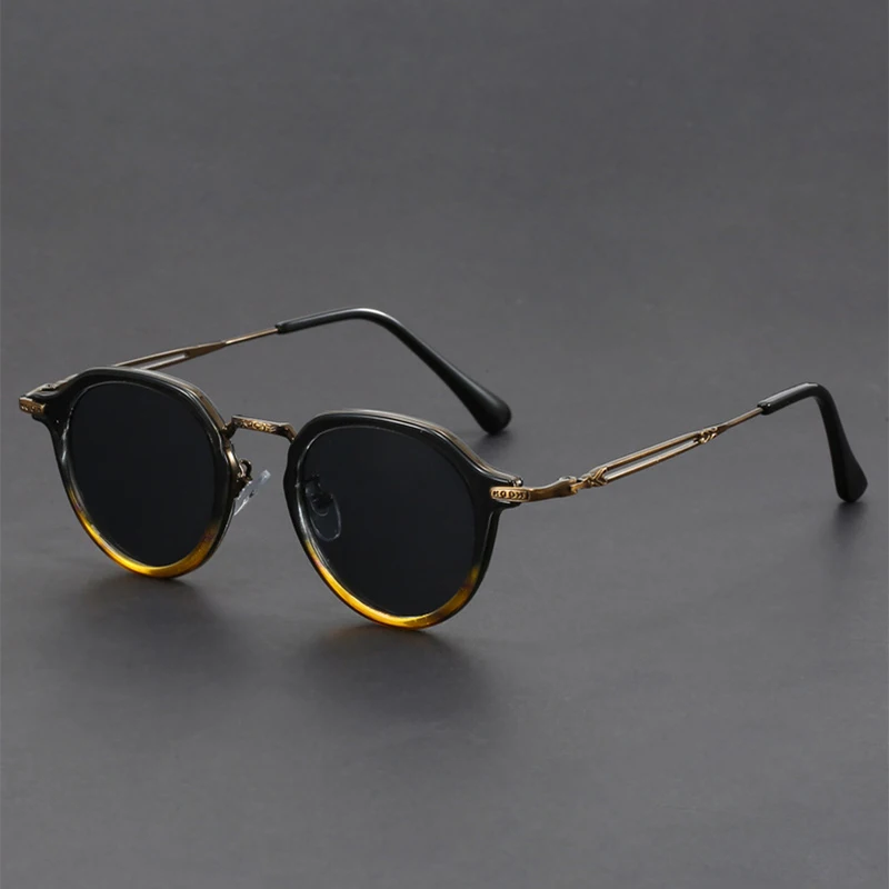 Vintage-Inspired Retro Sunglasses Black-Brown