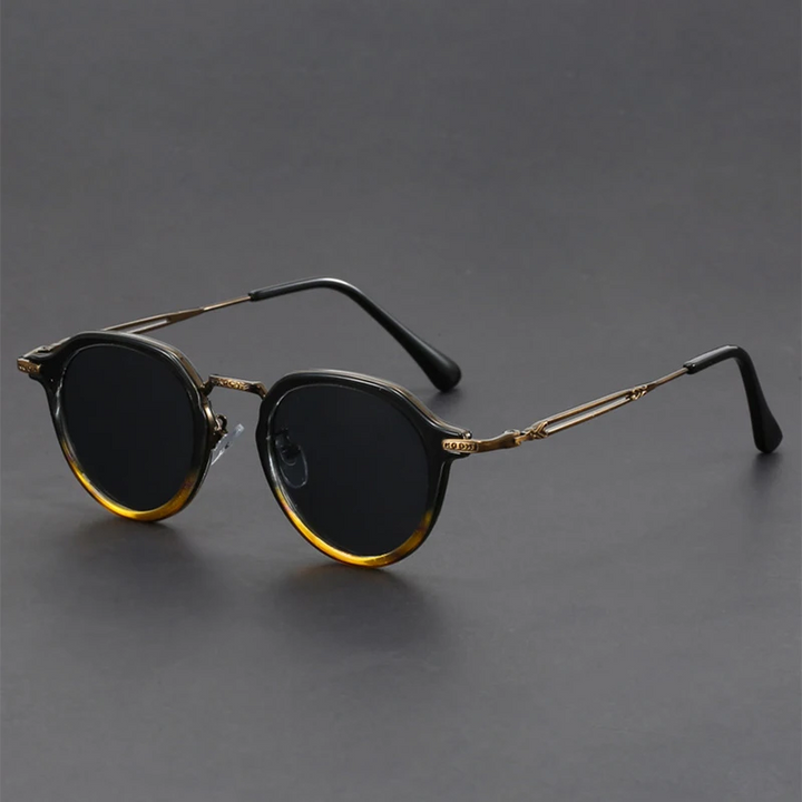 Vintage-Inspired Retro Sunglasses Black-Brown