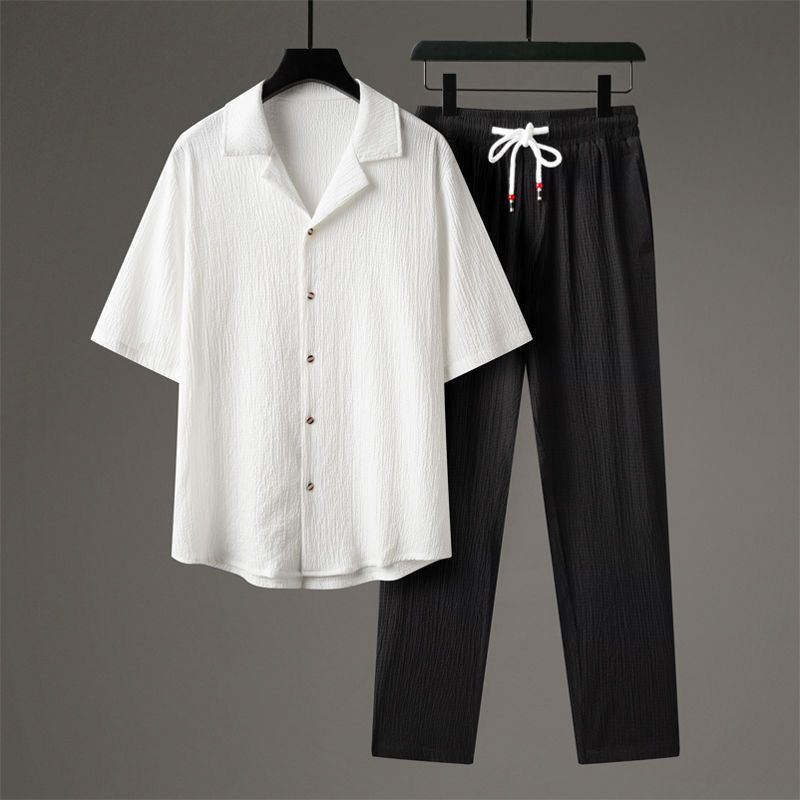 Stylish Tropez Outdoor Lounge Set White Top Black Pants