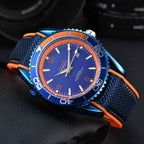 Men's Sport Watch - Stylish and Durable Timepiece Blue - Orange Accents
