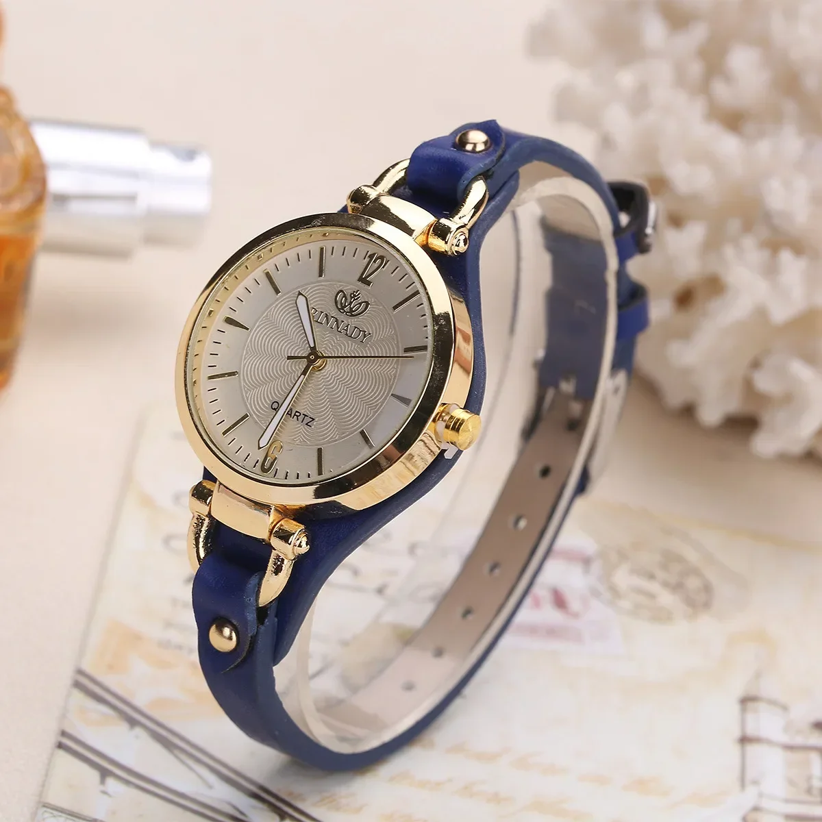 Classic Leather Timepiece for Timeless Style Blue