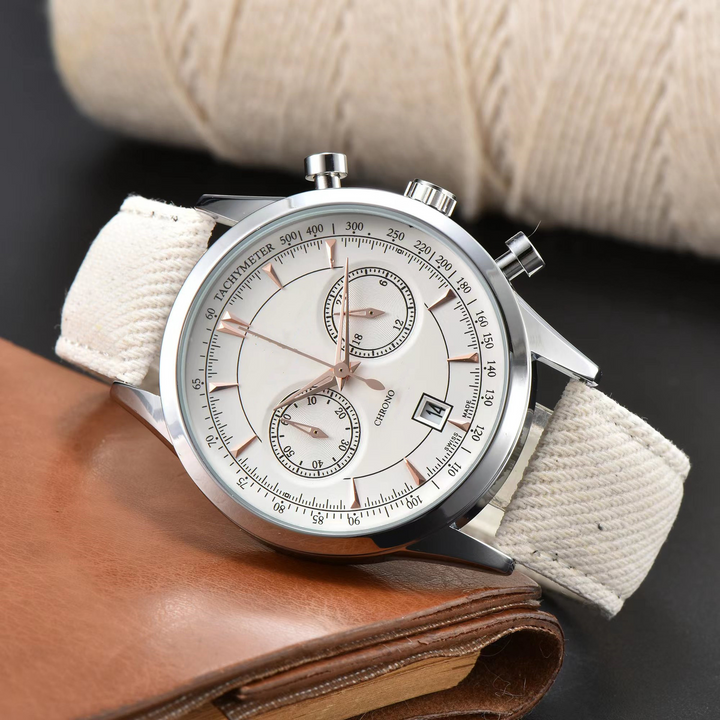 Chrono Style Watch for Men White