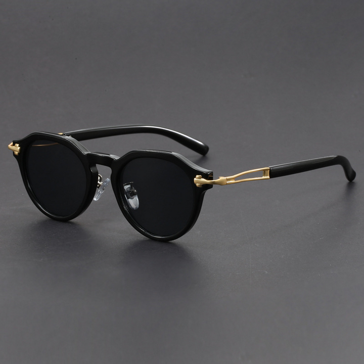 Retro-Inspired Vintage Sunglasses Black-Gold