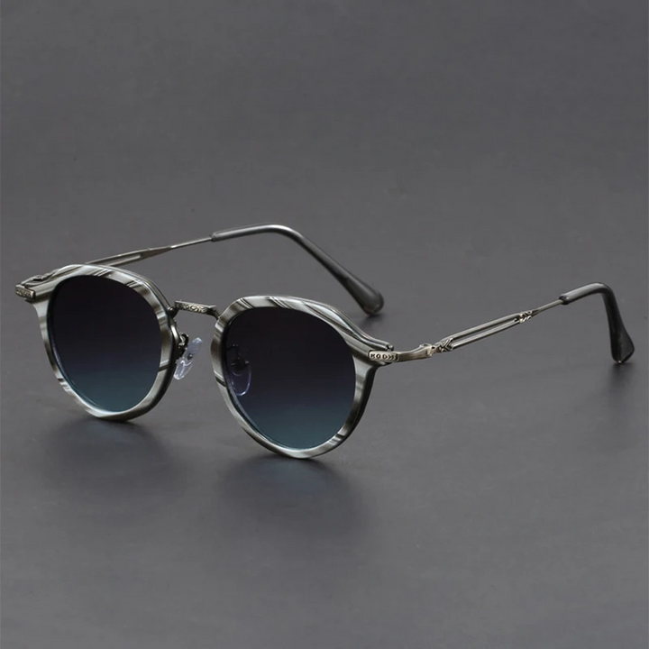 Vintage-Inspired Retro Sunglasses Black-White
