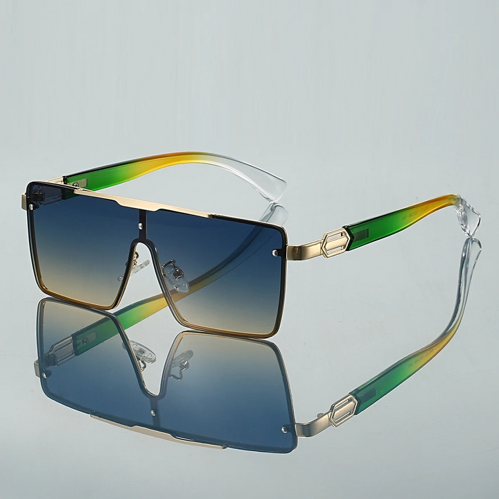 Protective Shield Sunglasses Black Blue Yellow