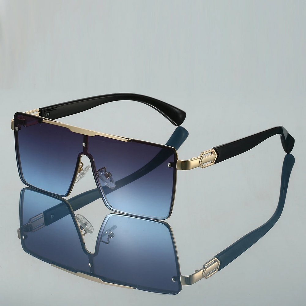 Protective Shield Sunglasses Black Blue Gray