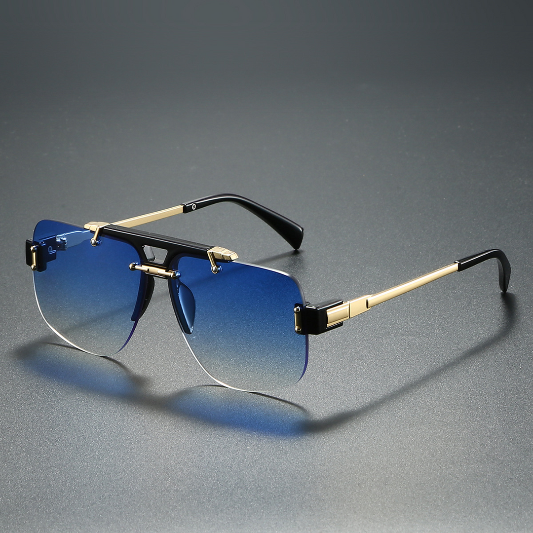 Stylish Rimless Sunglasses for Ultimate Fashion Blue