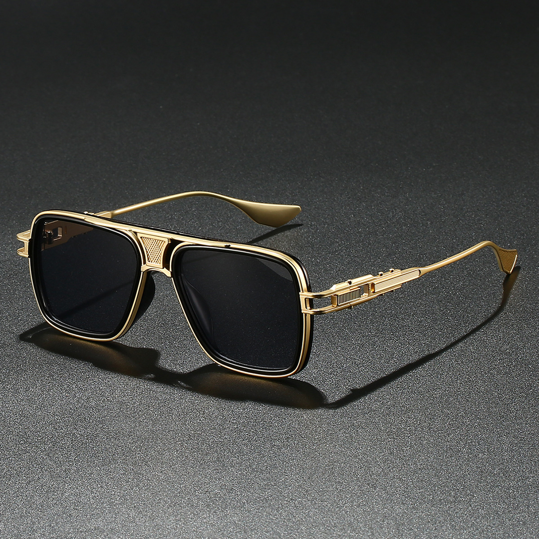 Stylish Aviator Sunglasses for Ultimate Eye Protection Gold Dark Gray