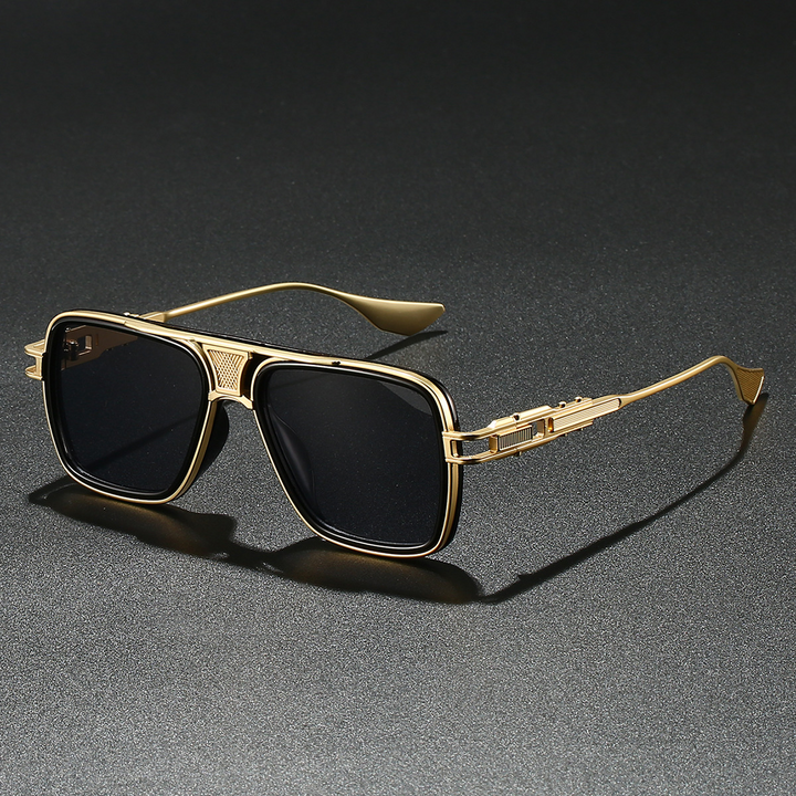 Stylish Aviator Sunglasses for Ultimate Eye Protection Gold Dark Gray