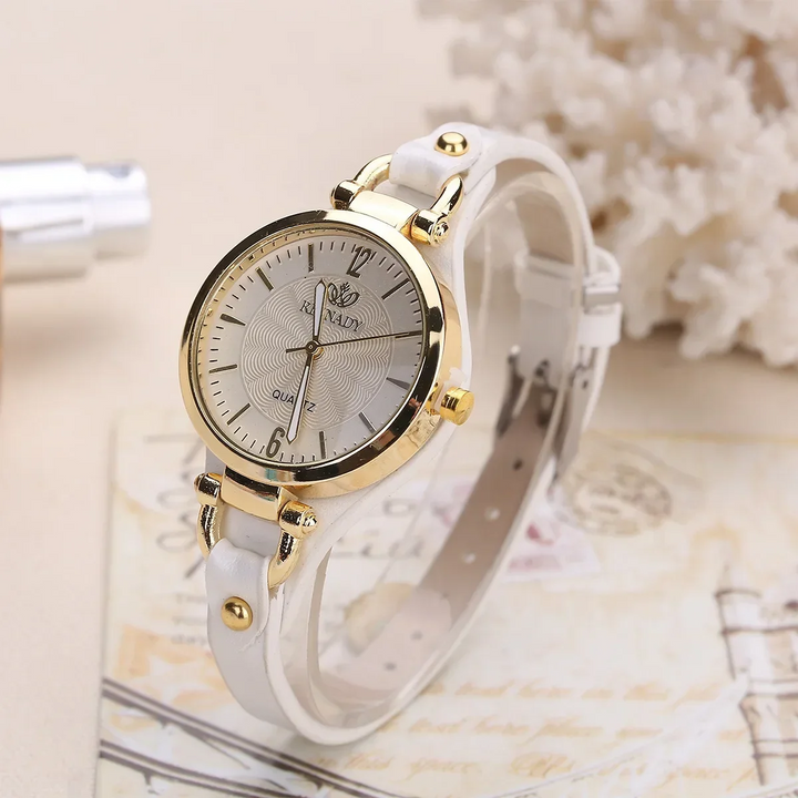 Classic Leather Timepiece for Timeless Style White