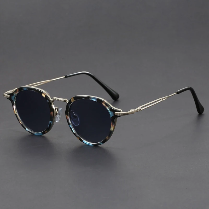 Vintage-Inspired Retro Sunglasses Brown-Blue