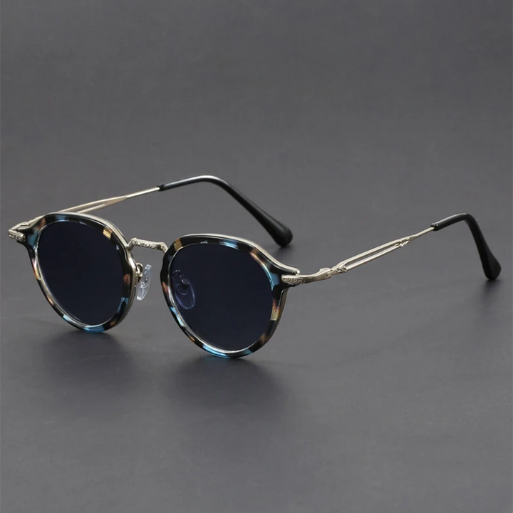 Vintage-Inspired Retro Sunglasses Brown-Blue
