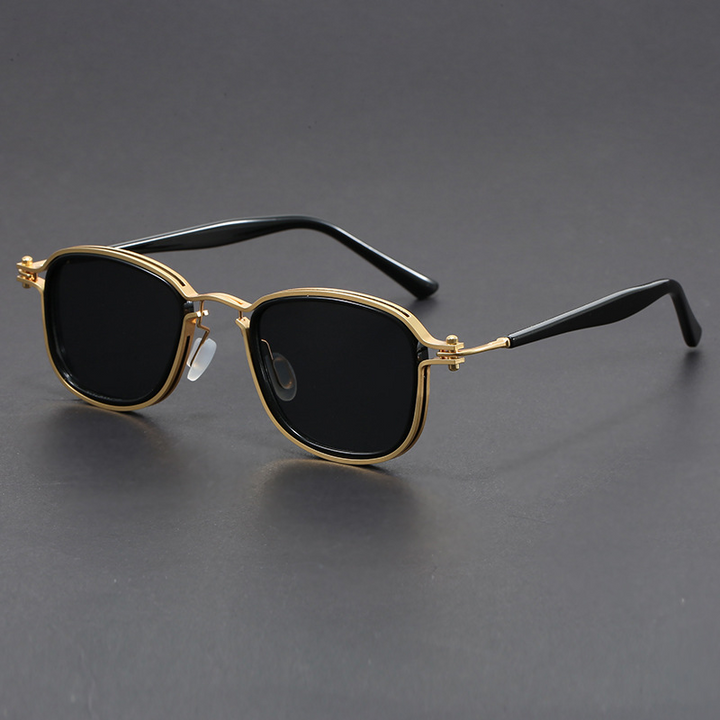 Chic Square Sunglasses for Stylish Look Gold-Black
