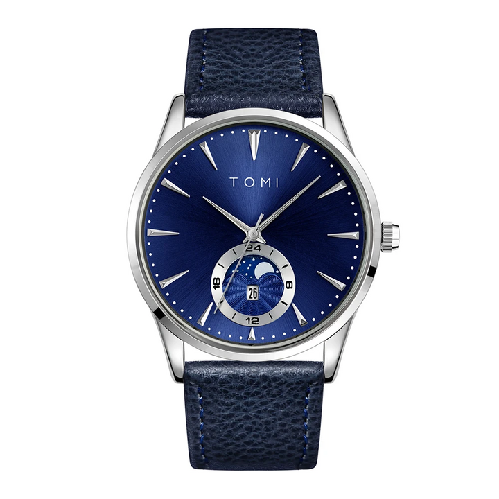 Stylish Orbital Watch for Modern Elegance Silver Blue