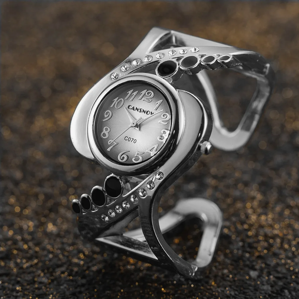 Elegant Bangle Watch for Timeless Style Black