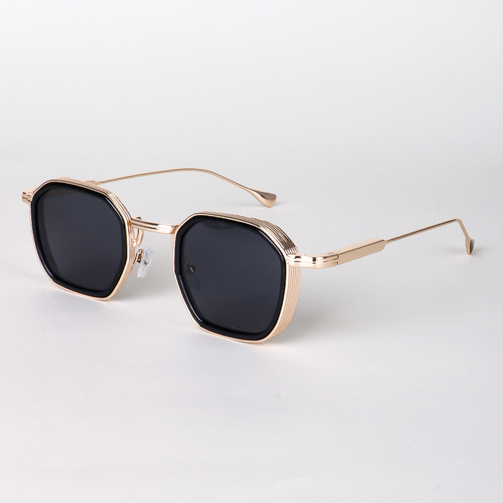 Stylish Designer Sunglasses for Ultimate UV Protection Gold Frame-Black