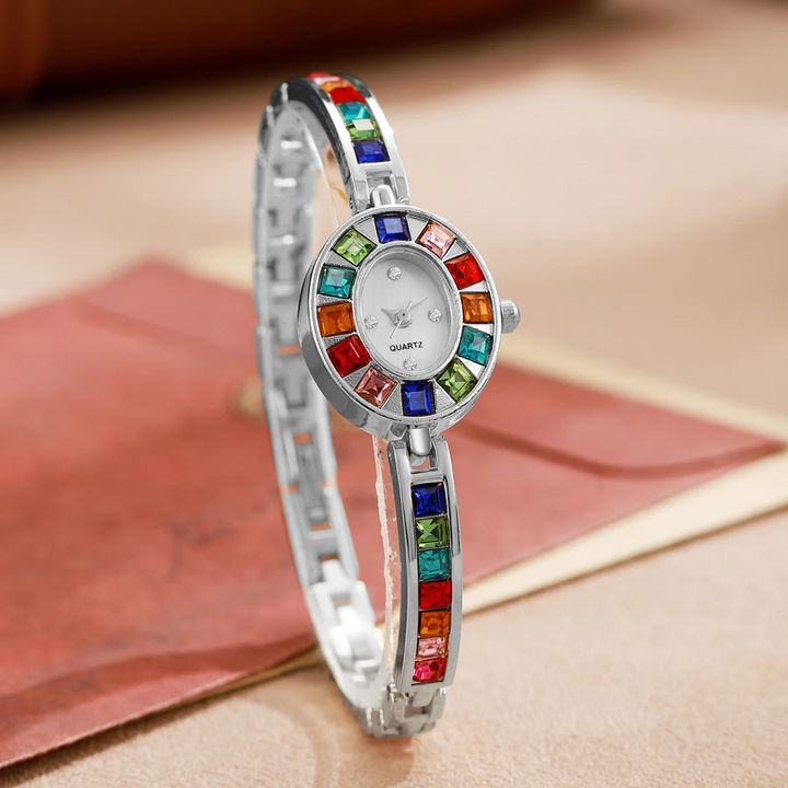 Venetian Mosaic Style Watch Silver