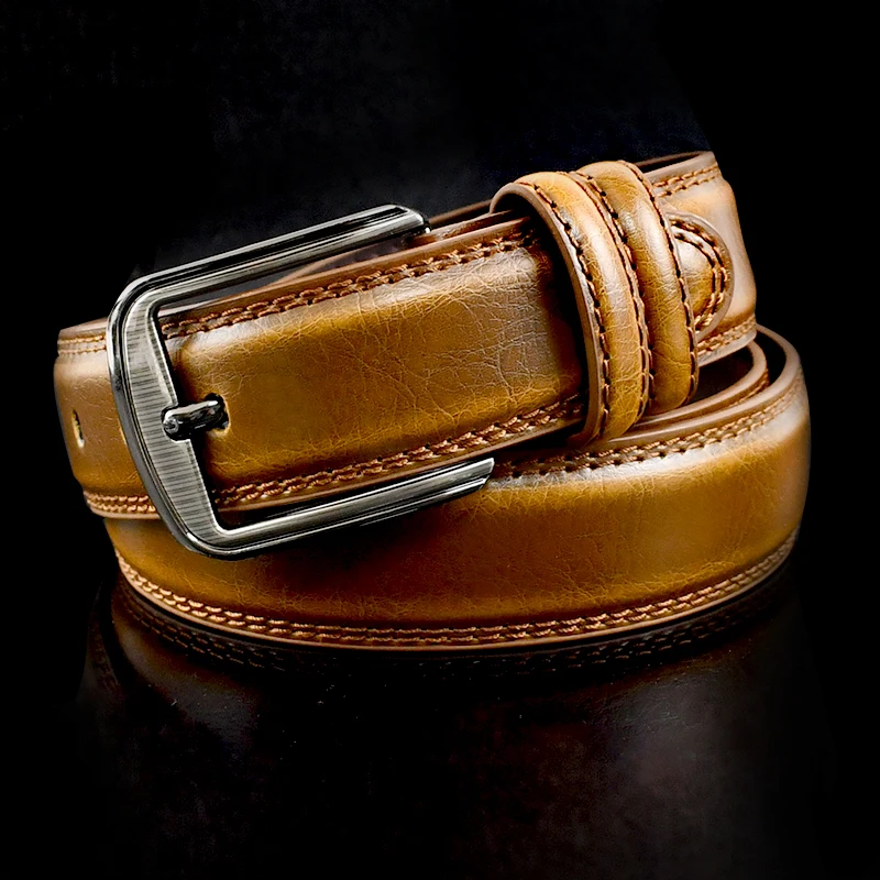 Classic Leather Belt for Timeless Style Camel
