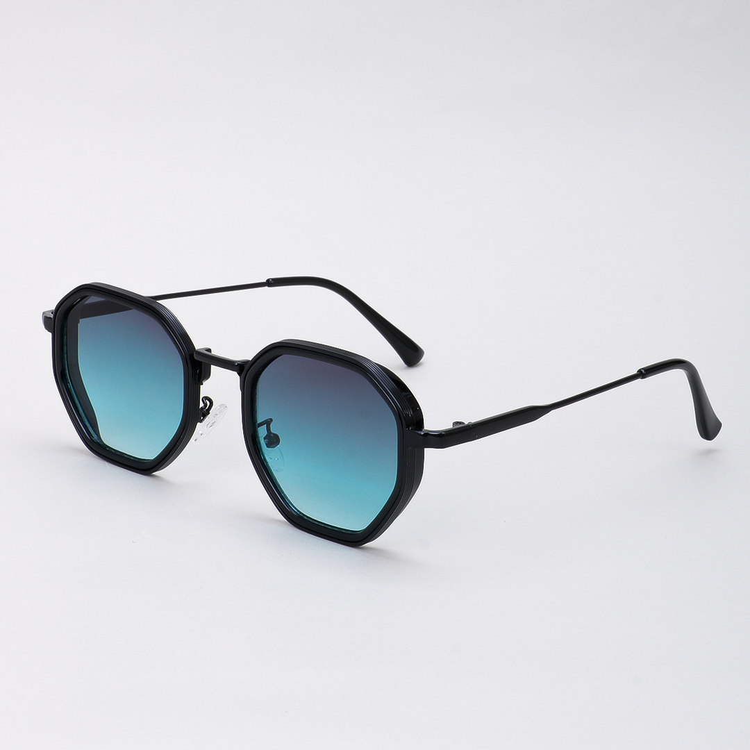 Geometric Fashion Sunglasses Black Blue