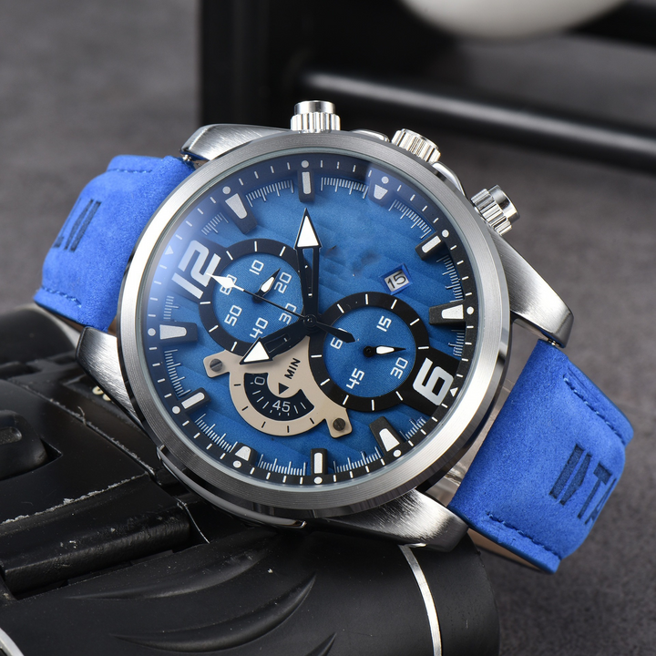 Stylish Chrono Watch for Timeless Elegance Blue-Silver