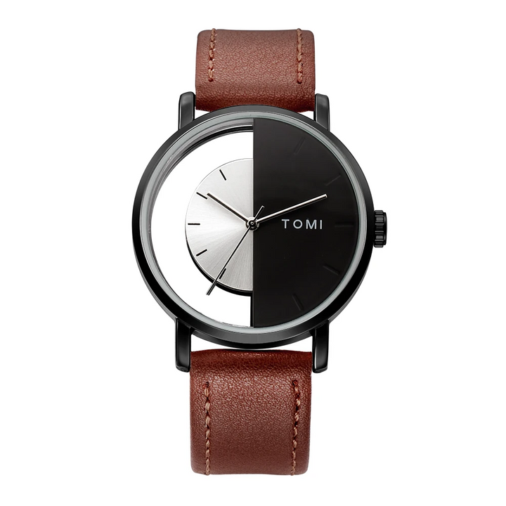 Elegant Eclipse Timepiece for Stylish Wear Black Brown