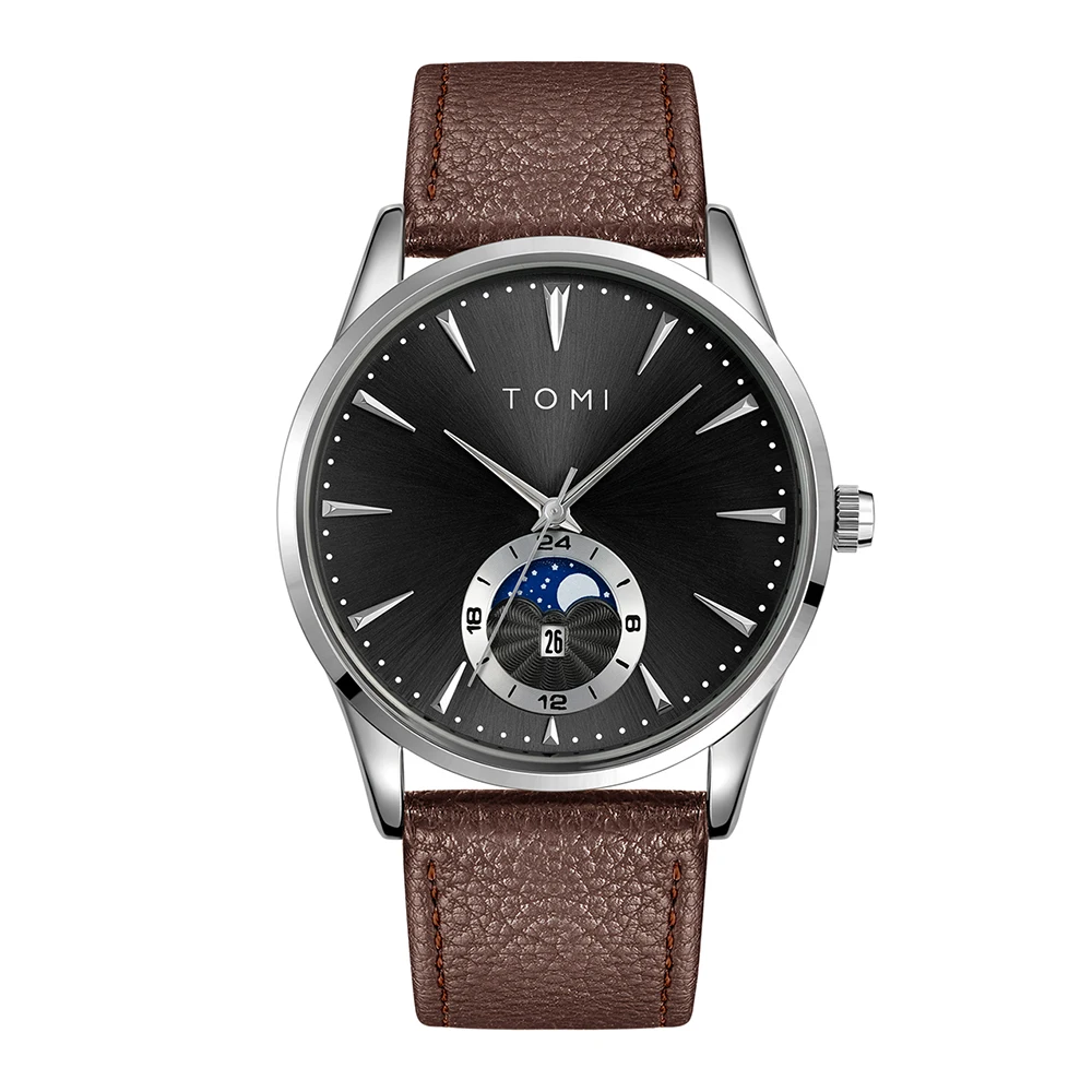 Stylish Orbital Watch for Modern Elegance SilverBrown