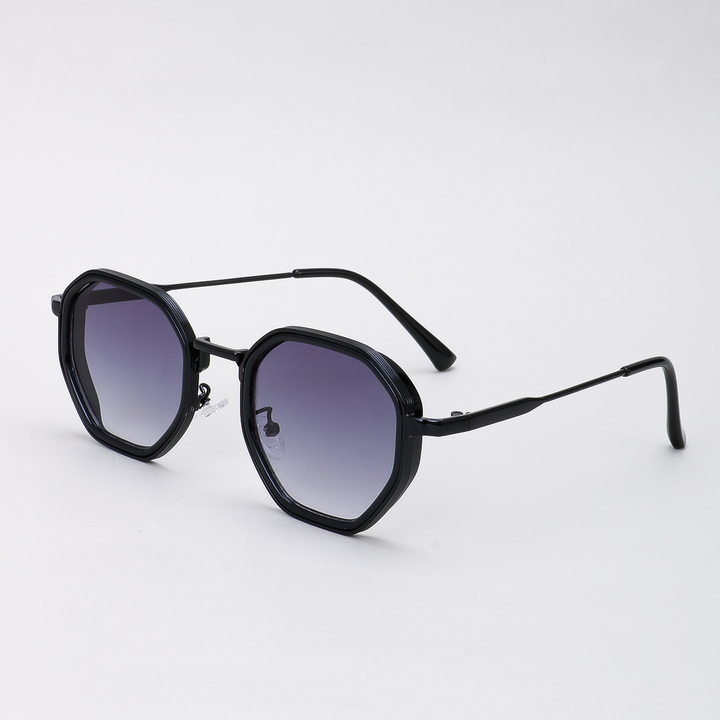 Geometric Fashion Sunglasses Black