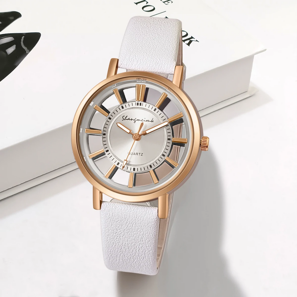 Elegant Minimalist Timepiece White