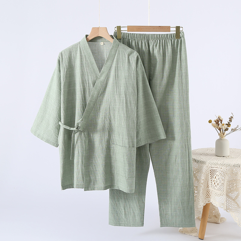 Cozy Linen Wrap Set Mint Green