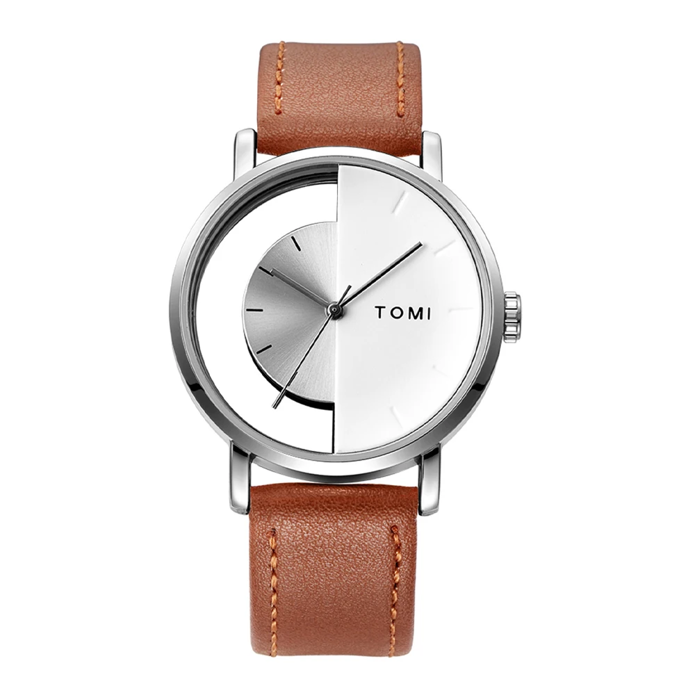 Elegant Eclipse Timepiece for Stylish Wear Silver Brown