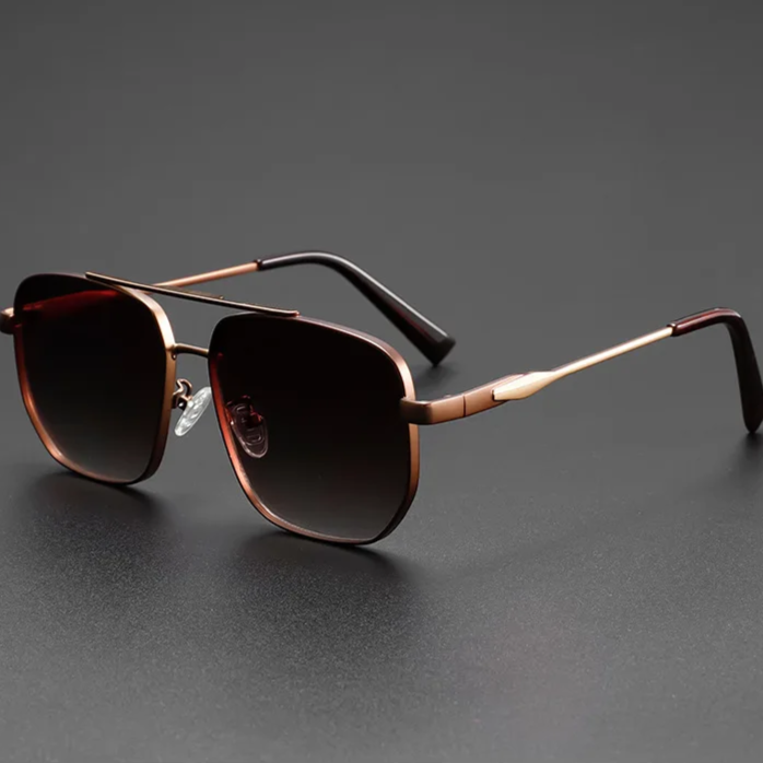 Stylish Square Aviator Sunglasses for Ultimate Sun Protection Brown