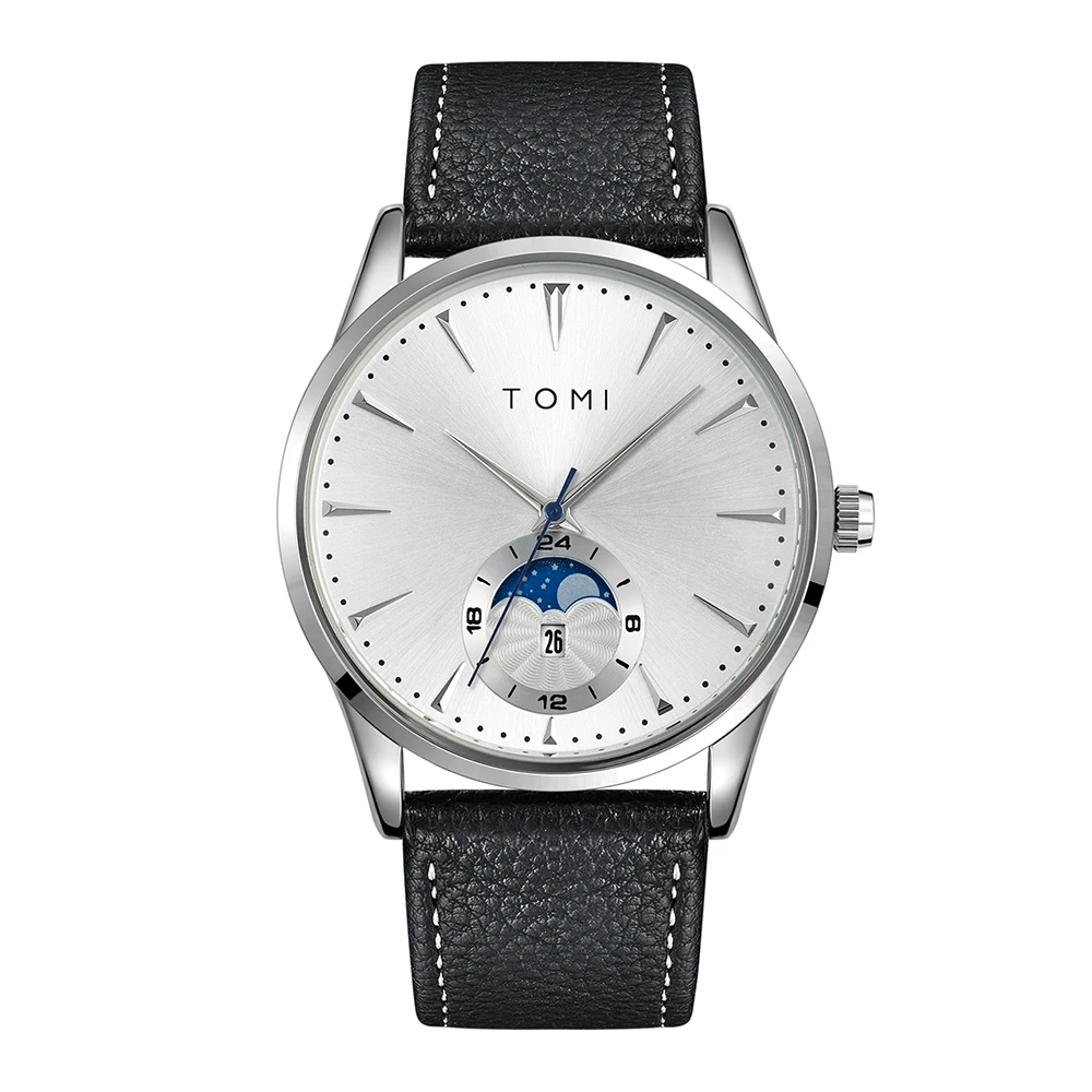 Stylish Orbital Watch for Modern Elegance Silver Black