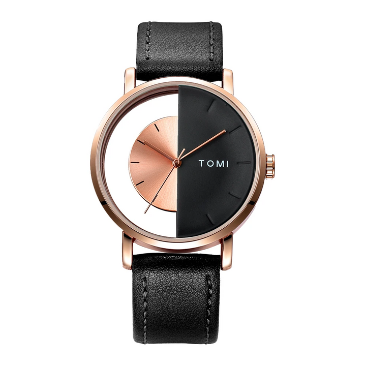 Elegant Eclipse Timepiece for Stylish Wear Rose Gold Black
