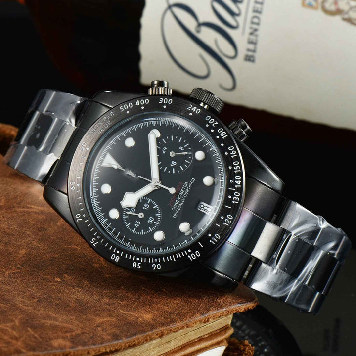 Stylish Chronograph Watch for Men Black