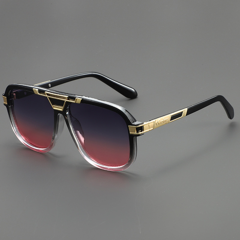 Stylish Navigator Sunglasses for Ultimate Sun Protection Black Gradient Gray Pink