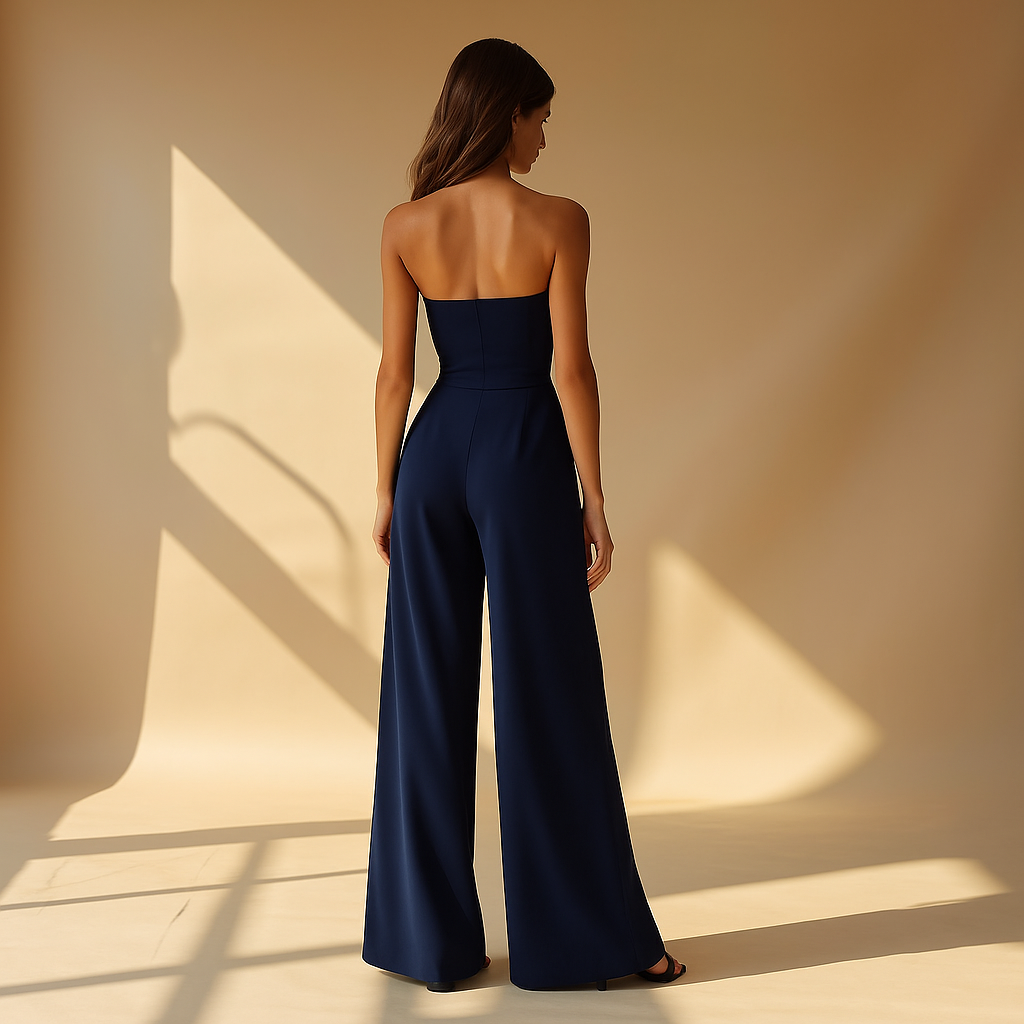 Malia | Women's Elegant Strapless Jumpsuit with Corset Design