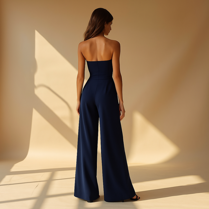 Malia | Women's Elegant Strapless Jumpsuit with Corset Design