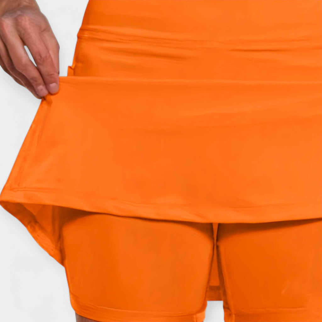 Women's High-Waisted Shorts - Stylish & Comfortable Orange